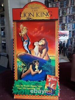 Le Roi Lion 1996 Disney Original Standee Promo Display Vidéo Magasin