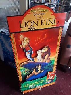 Le Roi Lion 1996 Disney Original Standee Promo Display Vidéo Magasin