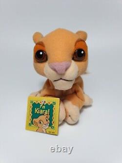 Le Roi Lion 2 de Disney: La fierté de Simba 1998 Mattel Kiara Peluche Beanie Neuve avec Étiquette