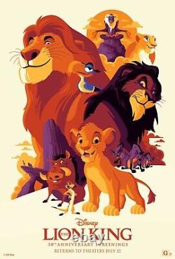 Le Roi Lion, 2024, 30e anniversaire, DS, une feuille, 27x40, Disney, presque neuf