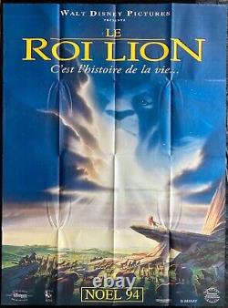 Le Roi Lion Affiche Originale du Grand Film Français de Noël Disney 1994