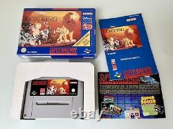 Le Roi Lion Boîte & Complet Pour Super Nintendo Snes V. Rare Classique Bleu Vgc