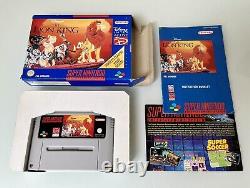 Le Roi Lion Boîte & Complet Pour Super Nintendo Snes V. Rare Classique Bleu Vgc