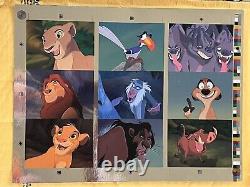 Le Roi Lion / Cartes en feuille d'aluminium non coupées de Disney 1991