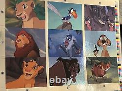 Le Roi Lion / Cartes en feuille d'aluminium non coupées de Disney 1991