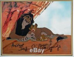 Le Roi Lion Disney Cel Scheming Scar Main Signée Andreas Deja Sericel Jim Cummings