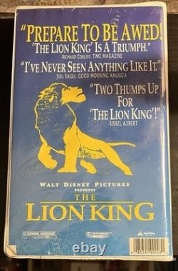 Le Roi Lion Disney VHS Rare Couverture Diamant Noir 1995 Cassette Scellée Lire