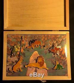 Le Roi Lion Les Principaux Personnages De Disney Exclusif (rare) 6 Pin Set En Coffret Bois