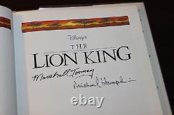 Le Roi Lion Livre Signé Disney 1994 Artistes Marshall Toomey Michael Humphries