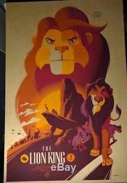 Le Roi Lion Mondo Bois Variant Tom Whalen Disney Pixar Affiche D'impression D'art Simba