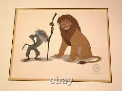 Le Roi Lion Sericel Cel Limited Edition 5000 Walt Disney Rafiki Et Simba Coa