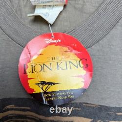 Le Roi Lion Simba T-shirt vintage promotionnel du film, couture simple, neuf avec étiquettes, DS, Disney 1994