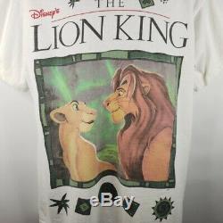 Le Roi Lion T-shirt 90s Vintage Simba Et Nala Disney Jerry Leigh Taille XL
