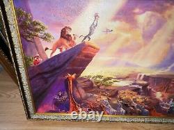 Le Roi Lion Thomas Kinkade (24x36 Toile) Disney Classic 29x41 Cadre (1245 $)