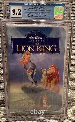 Le Roi Lion de Disney VHS scellé 1994 CGC Noté 9.2 RARE