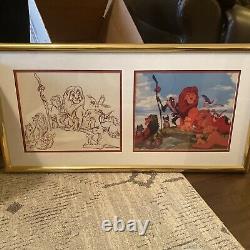 Le Roi Lion de Walt Disney Animation Familiale Sérigraphie Rugueuse Arts Royaux Américains 1997