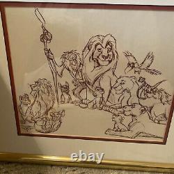 Le Roi Lion de Walt Disney Animation Familiale Sérigraphie Rugueuse Arts Royaux Américains 1997