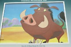 Le Roi Lion's Timon et Pumbaa Disney Production Télévisée Animation Cello Rare