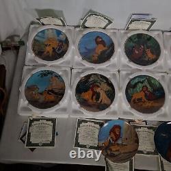 Les Assiettes de Collection Complète de Disney Le Roi Lion de Bradford Exchange, Ensemble de 12