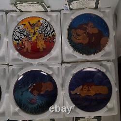 Les Assiettes de Collection Complète de Disney Le Roi Lion de Bradford Exchange, Ensemble de 12