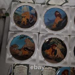 Les Assiettes de Collection Complète de Disney Le Roi Lion de Bradford Exchange, Ensemble de 12