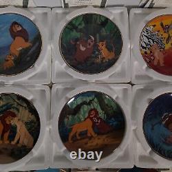 Les Assiettes de Collection Complète de Disney Le Roi Lion de Bradford Exchange, Ensemble de 12