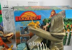 Lion King Playset X 2 Lot Pride Rock Deluxe Boxes Cartes + Animaux Extra Vintage