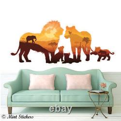 Lion King Wall Sticker Simba Disney Famille Safari Afrique Art Decal Home Decor