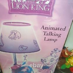 Lion Roi Animé Chant Danse Déplacement Simba Lampe De Disney Vintage Boxed
