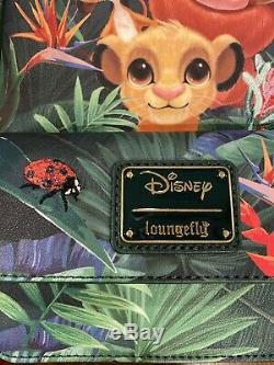 Loungefly Disney King Lion Vert Simba Pumba Sac À Dos Et Titulaire De La Carte Limited Nouvelle