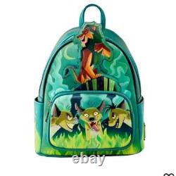 Loungefly Disney Le Roi Lion « Soyez prêtes » Scar et les hyènes – Mini sac à dos et portefeuille