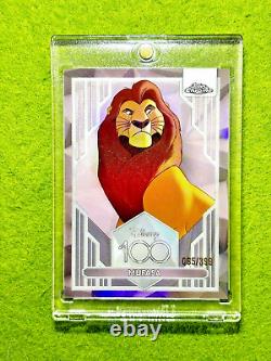 MUFASA du ROI LION Disney 100 REFLECTEUR PINK #/399 Carte 2023 Topps Chrome USA