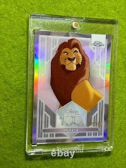 MUFASA du ROI LION Disney 100 REFLECTEUR PINK #/399 Carte 2023 Topps Chrome USA