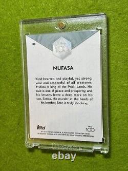 MUFASA du ROI LION Disney 100 REFLECTEUR PINK #/399 Carte 2023 Topps Chrome USA