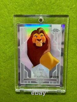 MUFASA du ROI LION Disney 100 REFLECTEUR PINK #/399 Carte 2023 Topps Chrome USA