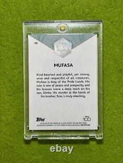 MUFASA du ROI LION Disney 100 REFLECTEUR PINK #/399 Carte 2023 Topps Chrome USA