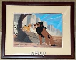 Mal Oncle Simba & Scar Limited Edition Disney Cel Le Roi Lion 1995