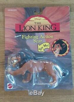 Mattel Disney Le Roi Lion 1994 Action Figures Mufasa Scar Pumbaa Timon Zazu