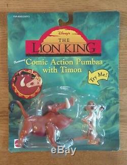 Mattel Disney Le Roi Lion 1994 Action Figures Mufasa Scar Pumbaa Timon Zazu