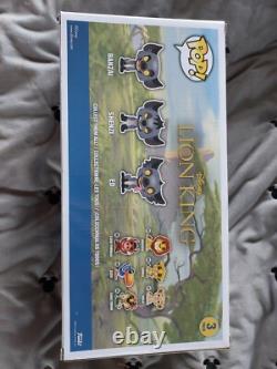 Mint Disney Exclusif Lion King 3 Pack Banzai Shenzi Ed Funko Pops Très Rare Limité