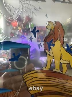 Miroir en boîte d'ombre 3D gravé du Roi Lion de Disney des années 1990, extrêmement rare