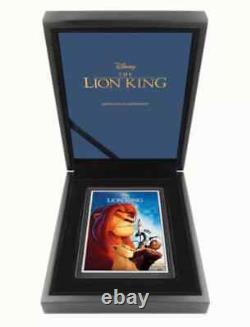 Monnaie de collection en argent de 5 oz du poster de Disney Le Roi Lion 2024