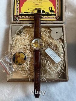 Montre et ensemble de pin's en édition limitée Disney Le Roi Lion 1994 1950/5000 Vintage