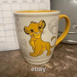 Mug classique rare de Disney Store Le Roi Lion Simba vintage