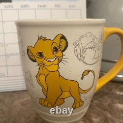 Mug classique rare de Disney Store Le Roi Lion Simba vintage