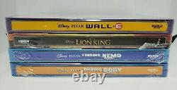 Mur E +trouver Nemo & Dory 4k +lion King 2019 4k+blu-ray (4x Disney Steelbooks)