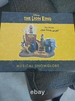 Nouveau Disney Lion King Broadway Original Snow Globe Avec La Boîte À Musique