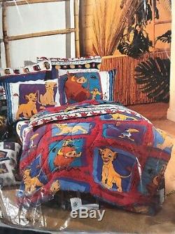 Nouveau Vintage Lion King Wamsutta Full Size 4 Pièces Ensemble De Draps Disney Nos Pni