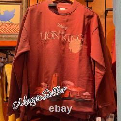 Nouveau pull-over rouge The Lion King des parcs Disney taille XL
