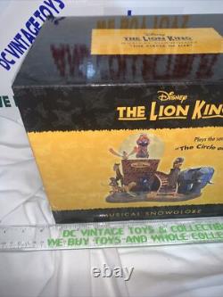 Nouvelle boule à neige originale du Roi Lion de Disney avec boîte à musique, vendeur aux États-Unis.